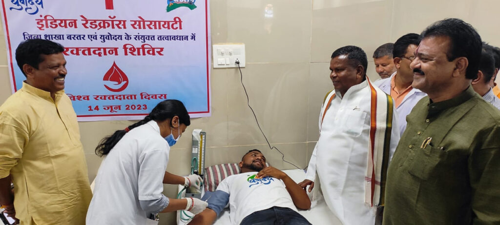रायपुर : रक्तदान से जरूरतमंदों की होती है प्राणो की रक्षा: उद्योग मंत्री श्री कवासी लखमा