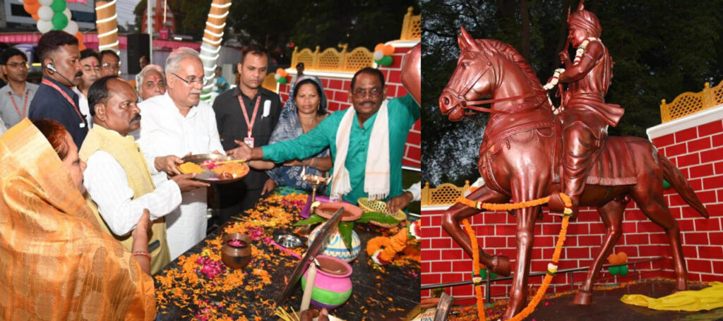 रायपुर : मुख्यमंत्री ने शहीद वीरनारायण सिंह और स्वर्गीय श्री मोतीलाल वोरा की प्रतिमा का किया अनावरण…
