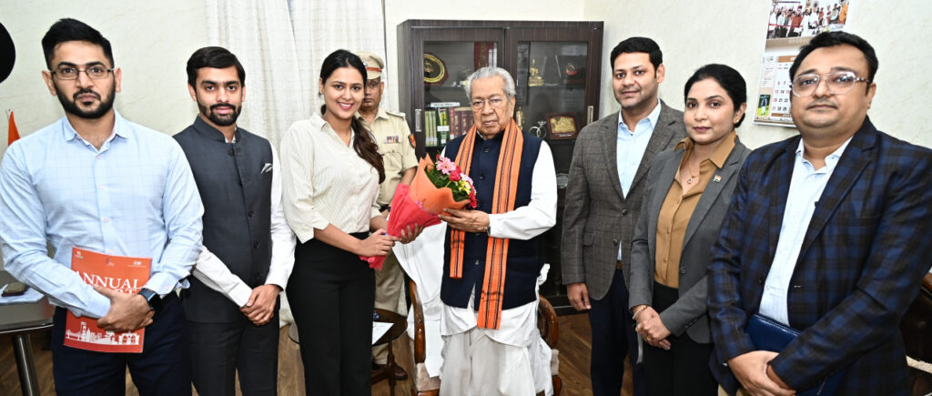 रायपुर : राज्यपाल श्री हरिचंदन से भारतीय उद्योग परिसंघ के पदाधिकारियों ने की सौजन्य भेंट