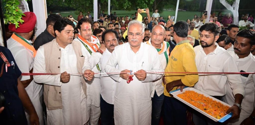 रायपुर : मुख्यमंत्री ने नरैय्या तालाब में रजक गुड़ी, शहरी औद्योगिक पार्क का किया शुभारंभ