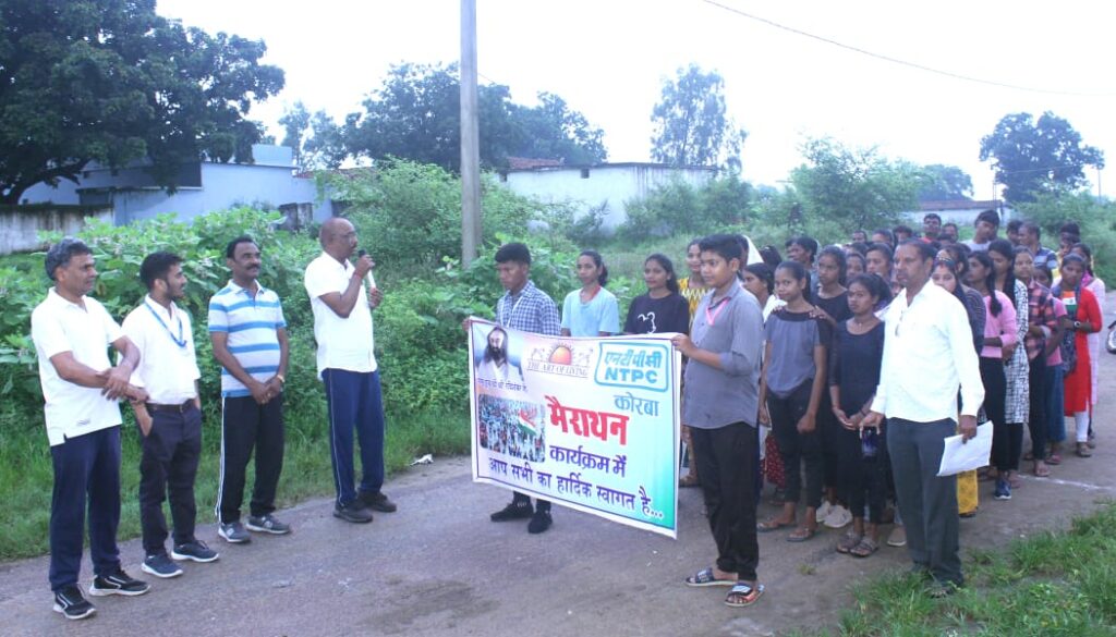 एनटीपीसी कोरबा के नैगम समाजिक दैत्व्य के तहत ग्राम धनरास में विभिन्न कार्यक्रमों का आयोजन