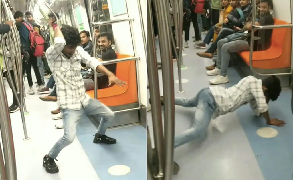 मेट्रो में उछलते कूदते लड़के ने किया अतरंगी डांस, चुनरी तेरी चमकनी गुलाबी शरारा गाने पर लगाए ठुमके…