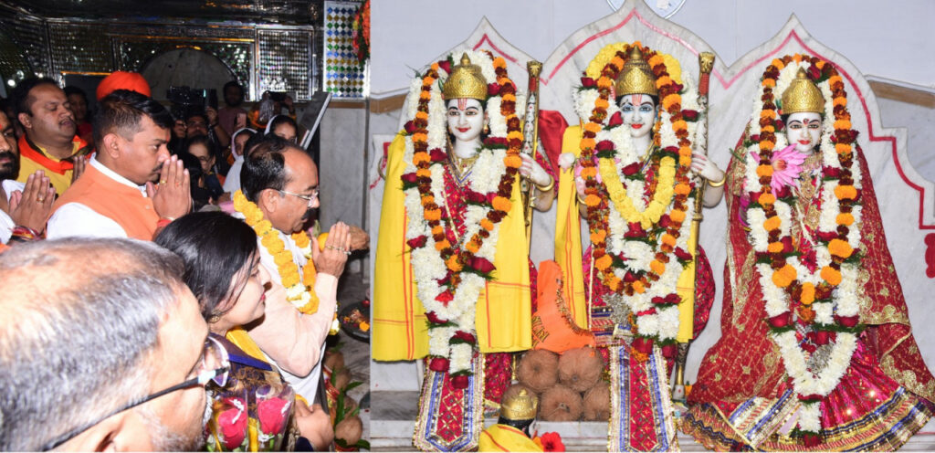 रायपुर : उप मुख्यमंत्री श्री अरुण साव ने रामलला की प्राण-प्रतिष्ठा के अवसर पर श्रीराम मंदिर में की पूजा-अर्चना