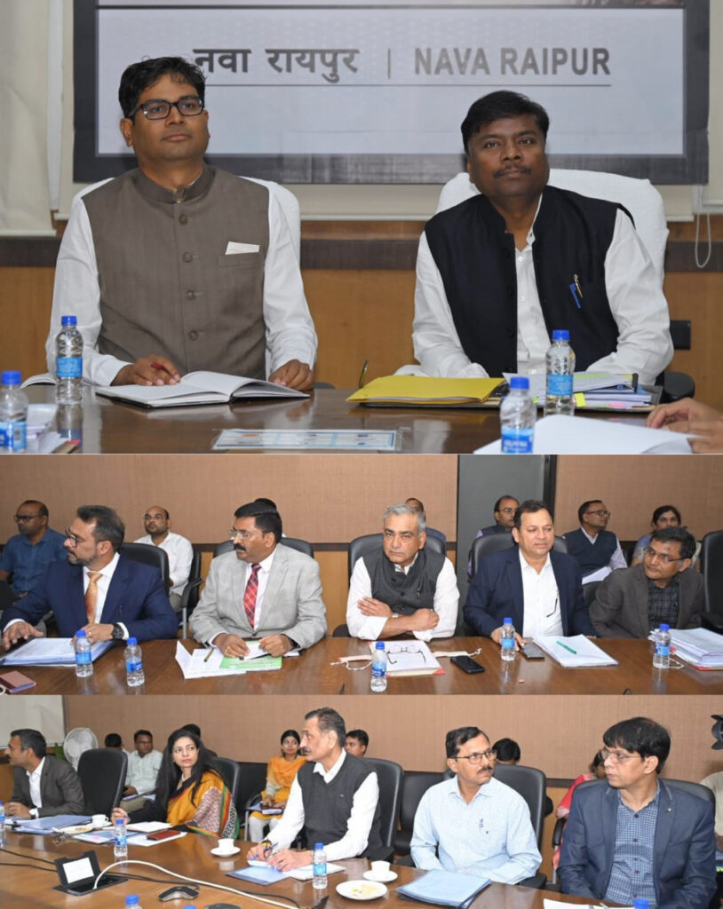 रायपुर : वित्त मंत्री श्री ओपी चौधरी ने मंत्री श्री केदार कश्यप के विभागों की बजट तैयारियों पर चर्चा की