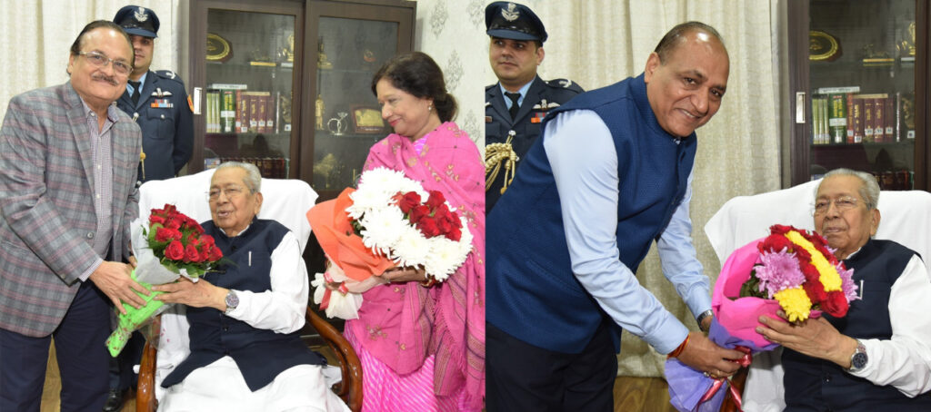 रायपुर : राज्यपाल को छत्तीसगढ़ रेडक्रॉस सोसाइटी के सी.ई.ओ. ने नववर्ष की शुभकामनाएं दी
