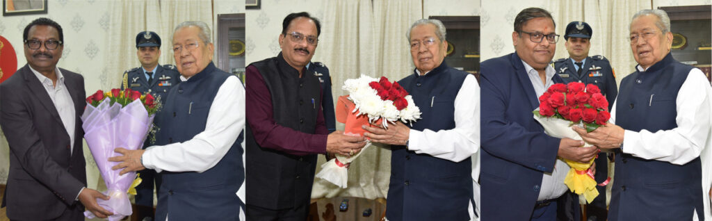 रायपुर : राज्यपाल श्री विश्वभूषण हरिचंदन को राजभवन सचिवालय के सभी अधिकारियों एवं कर्मचारियों ने नववर्ष की शुभकामनाएं दी
