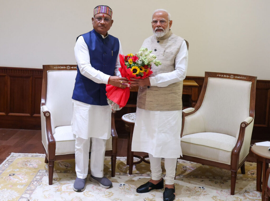 रायपुर : छत्तीसगढ़ के मुख्यमंत्री श्री विष्णुदेव साय ने प्रधानमंत्री श्री नरेंद्र मोदी से की मुलाकात