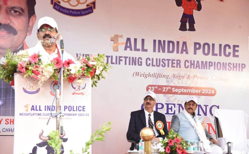 रायपुर : गृहमंत्री श्री शर्मा ने किया अखिल भारतीय वेटलिफ्टिंग क्लस्टर 2024-25 का उद्घाटन