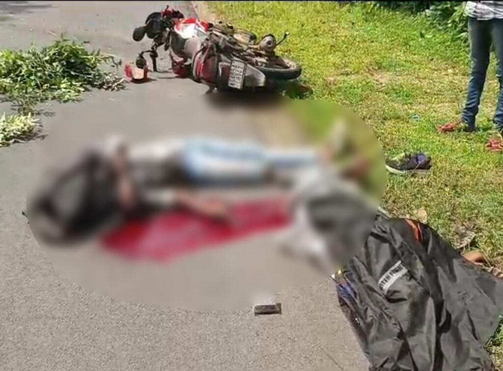 वाहन ने बाइक सवार युवकों को मारी टक्कर: हादसे में दो भाइयों की मौत: तीजा पर्व के लिए बहन को लेने आ रहे थे…