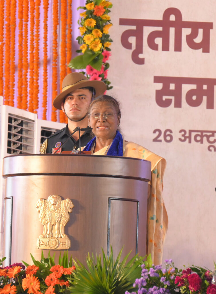 रायपुर : नया भारत विश्व में अपना उचित स्थान पाने के लिए आगे बढ़ रहा है: राष्ट्रपति श्रीमती द्रौपदी मुर्मु