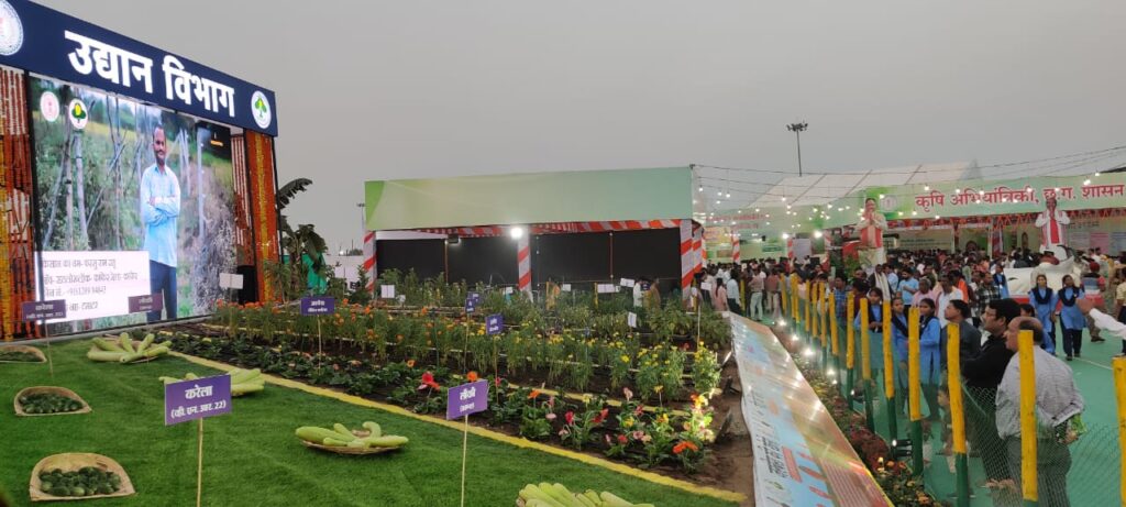 रायपुर : छत्तीसगढ़ राज्योत्सव में संचालनालय उद्यानिकी द्वारा तैयार बागवानी का आकर्षक जीवंत प्रदर्शन