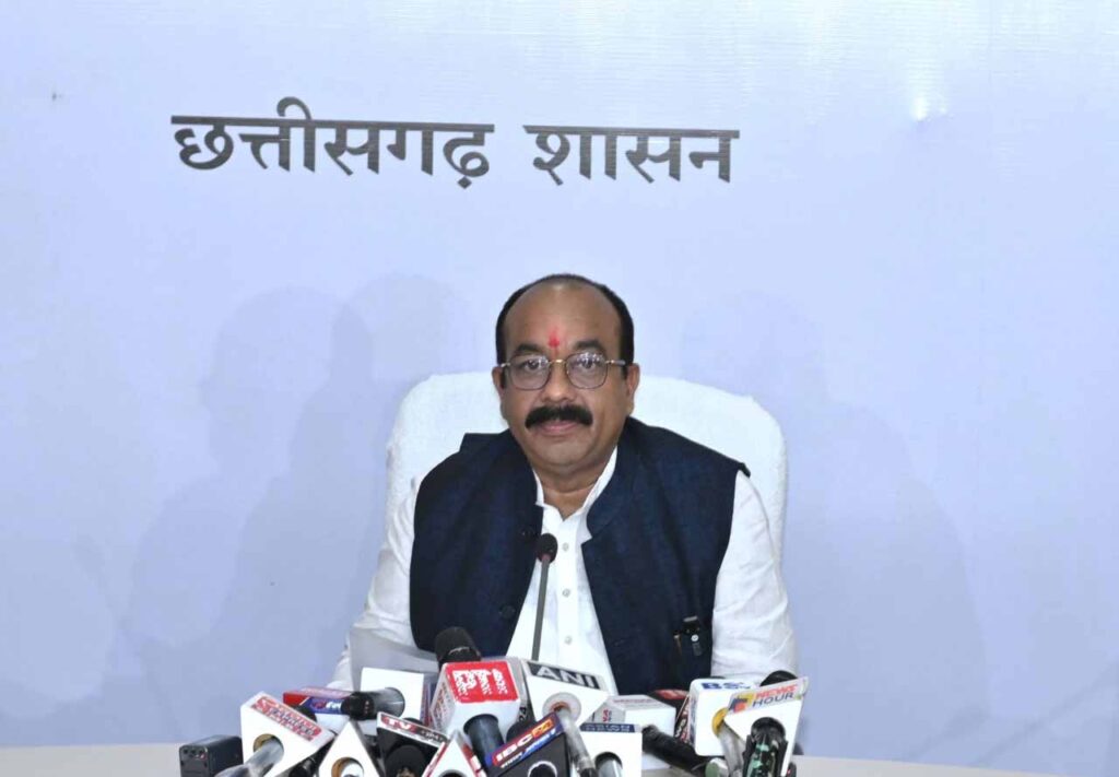 रायपुर : उप मुख्यमंत्री श्री अरुण साव ने कैबिनेट की बैठक में लिए गए निर्णयों की जानकारी दी