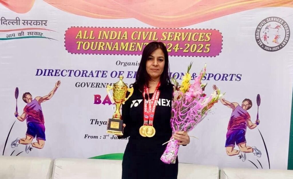 अखिल भारतीय सिविल सर्विसेस बैडमिंटन प्रतियोगिता में रायपुर के मनीषी सिंह ने जीता दो स्वर्ण पदक