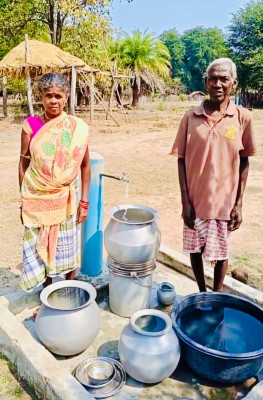 रायपुर : जिला मुख्यालय से 90 किमी दूर वनांचल के सालातोंग में हर घर नल से पहुंचा पानी