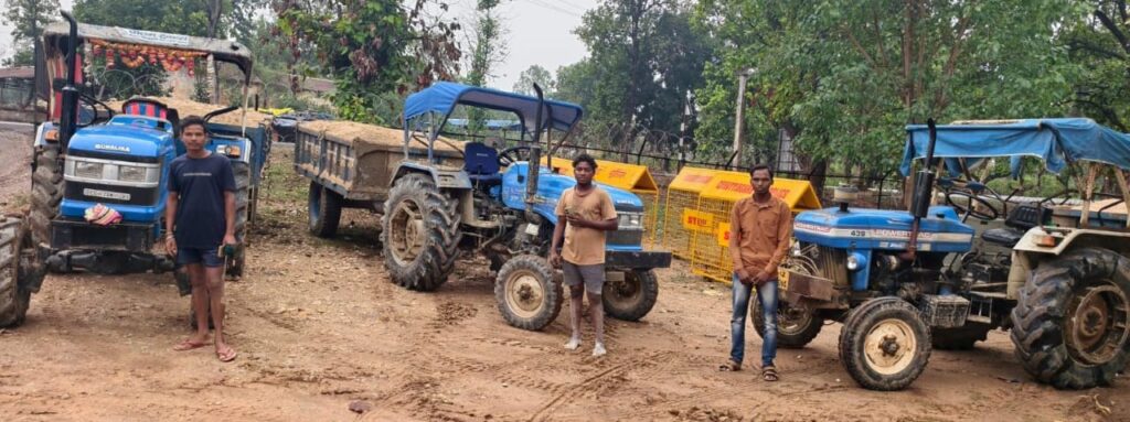 खनिज के अवैध परिवहन पर नियंत्रण हेतु जिला प्रशासन द्वारा की जा रही नियमित कार्यवाही