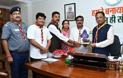 रायपुर : मुख्यमंत्री से भारत स्काउट्स एवं गाइड्स छत्तीसगढ़ के प्रतिनिधिमंडल ने की मुलाकात