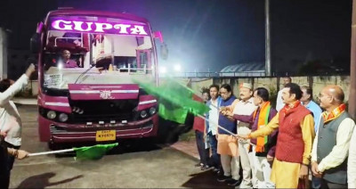 रायपुर : श्रीरामलला दर्शन योजना के तहत बस्तर जिले के 87 तीर्थ यात्रियों को किया गया रवाना