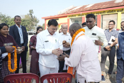 रायपुर : केबिनेट मंत्री श्री देवांगन ने किया धान खरीदी का शुभारम्भ