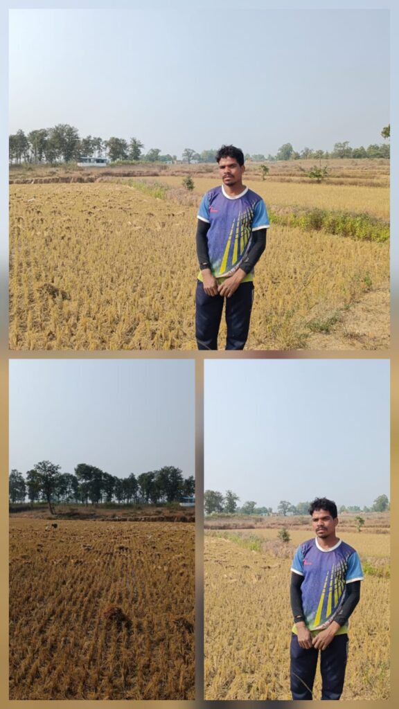 धान बिक्री की तैयारी में उत्साहित अरुण कुमार