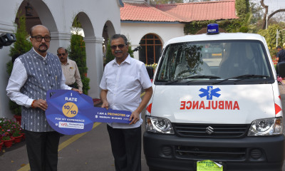 रायपुर : राज्यपाल श्री डेका ने निरामय आरोग्य संस्थान को सौंपी एम्बुलेंस की चाबी