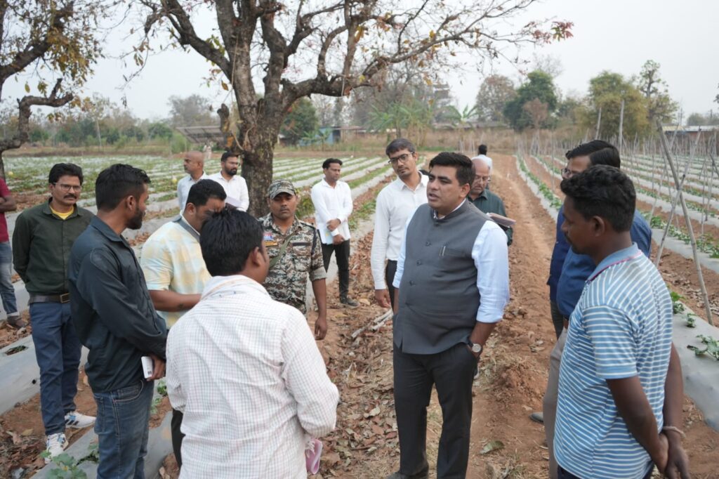 किसानों के खेतों में उतरे कलेक्टर के कदम, मूंगफली-उड़द और मक्का की फसल का किया अवलोकन