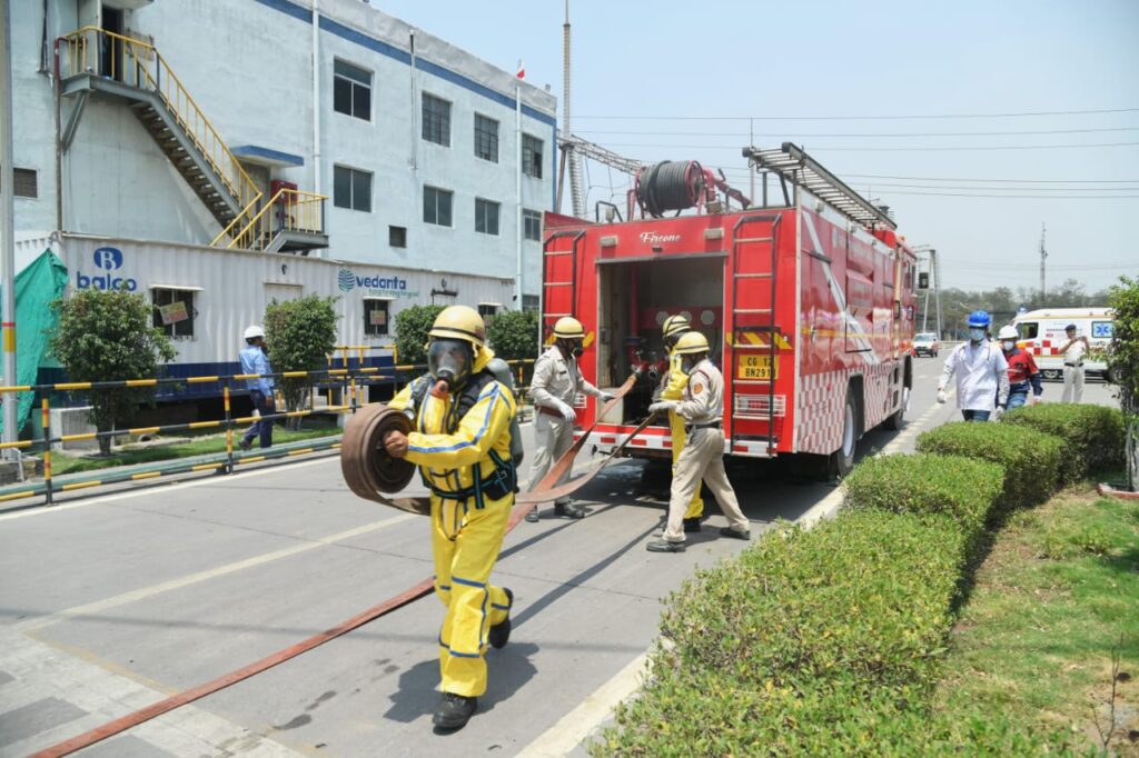 बालको ने संयंत्र में रासायनिक रिसाव पर मॉक ड्रिल का किया सफल आयोजन…