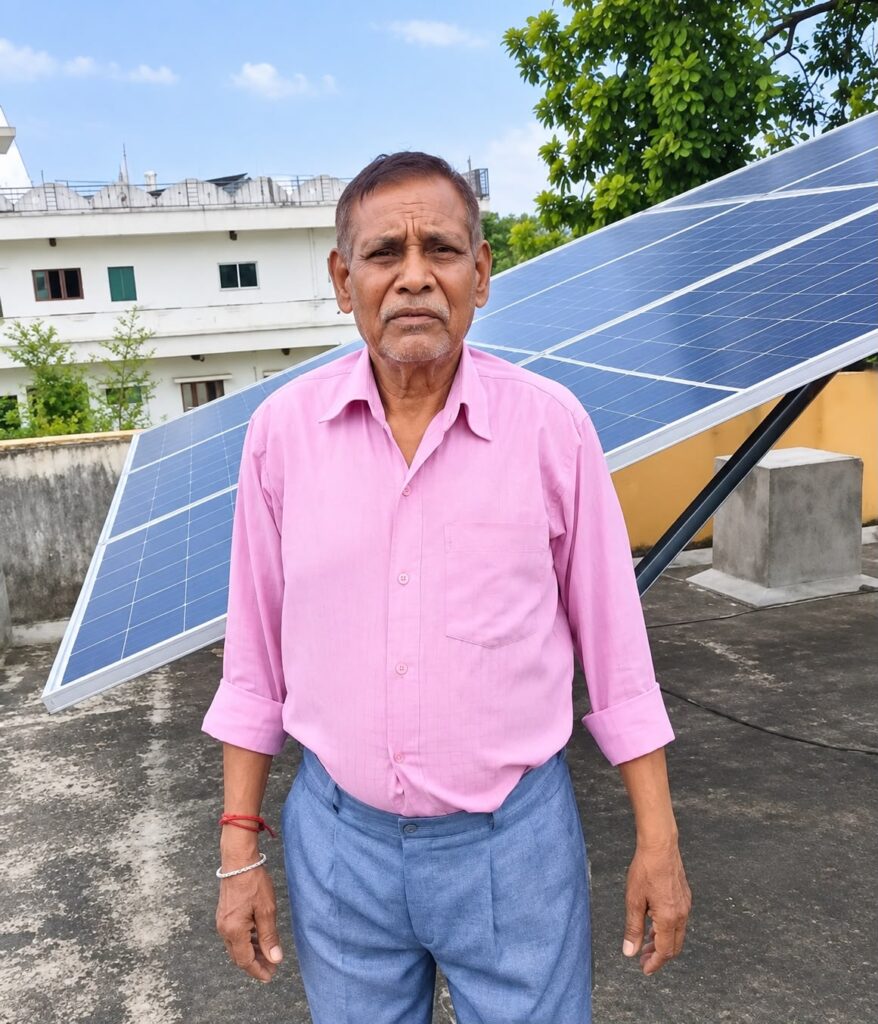 घर की छत पर सोलर प्लांट, बिजली की जरूरतों में आत्मनिर्भर हुआ कृष्ण कुमार यादव का परिवार